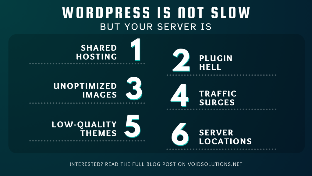 wordpress is not slow - your server is