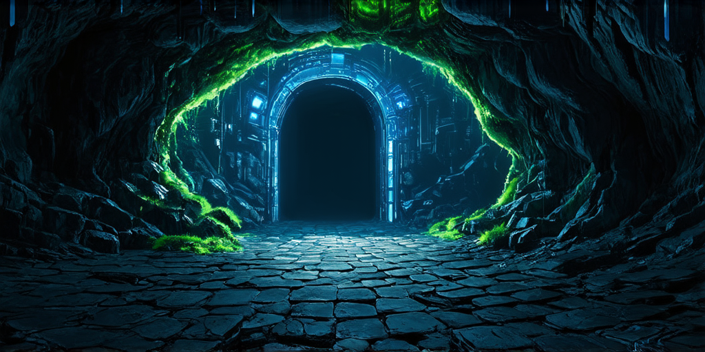 ai generated concept art of a cavern